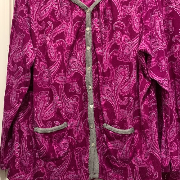 3/$15 Size 3X Purple Paisley Print Pajama Set - Picture 3 of 4